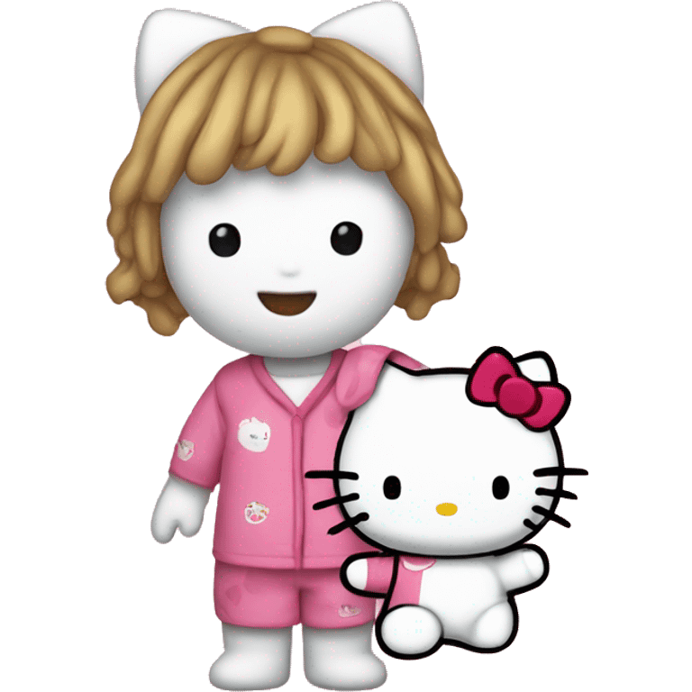 hello kitty with pj emoji