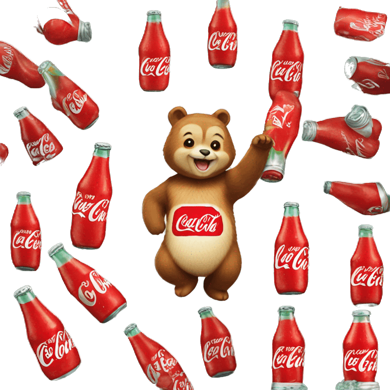 Un osito feliz de Coca-Cola  emoji