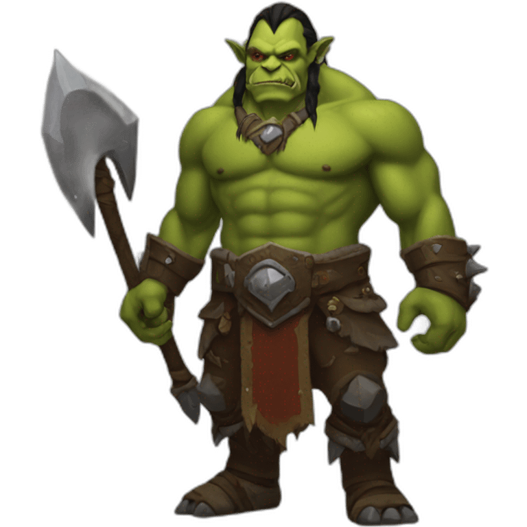 Warcraft orc standing emoji