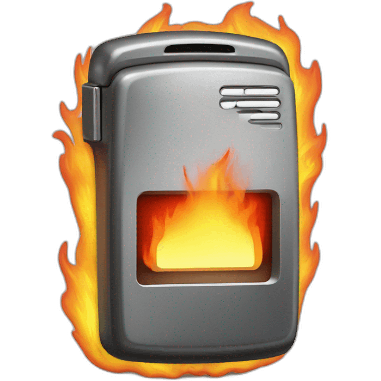 beeper pager on fire emoji