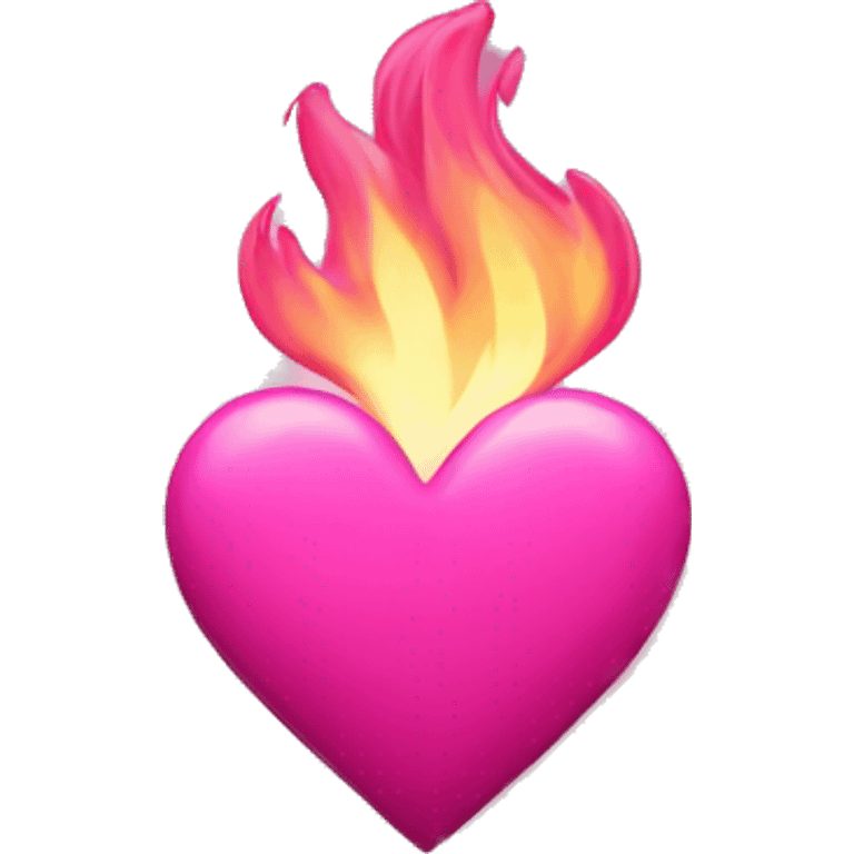 Pink fire heart  emoji