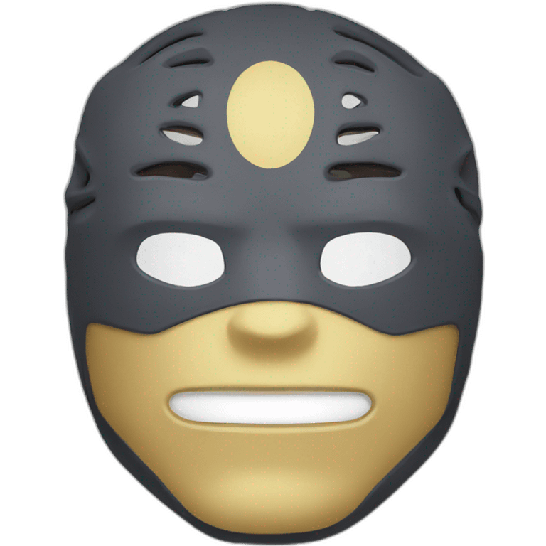 masked pro wrestler face emoji