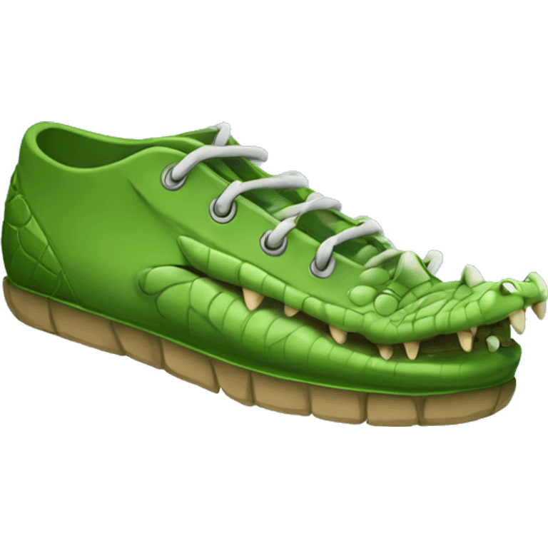 Crocodile with shoes emoji