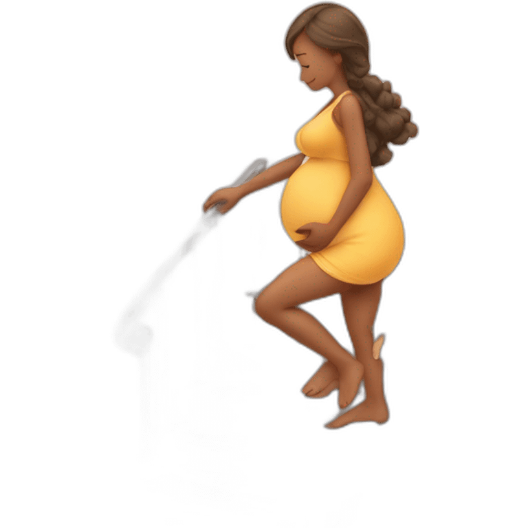 Pregnant womsn stairs emoji