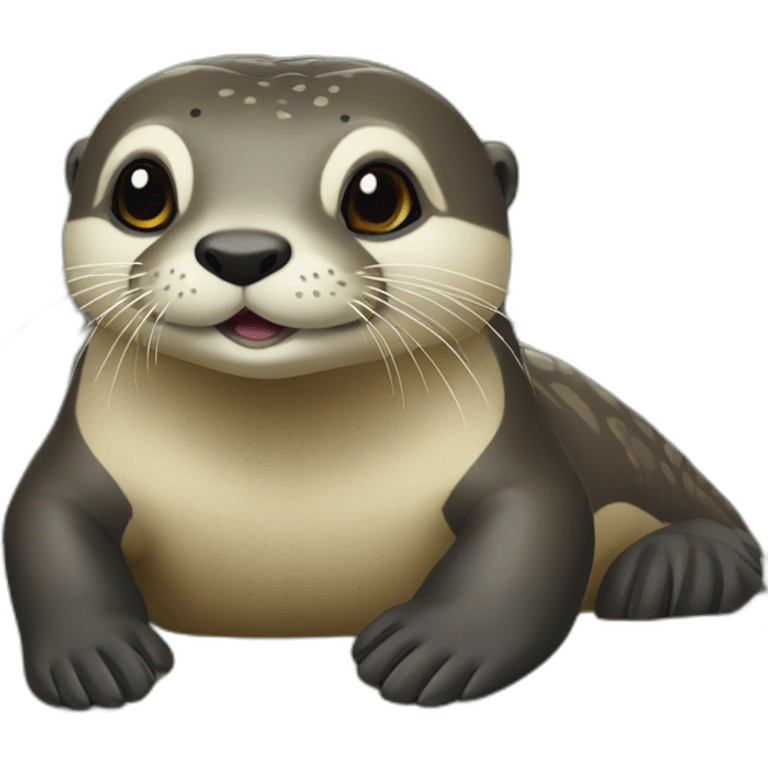 Loutre sur tortue emoji