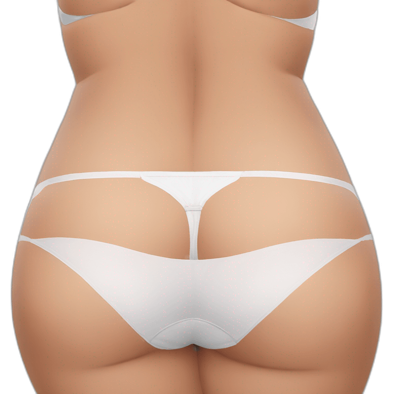 curvy beauty too small white knickers back view emoji