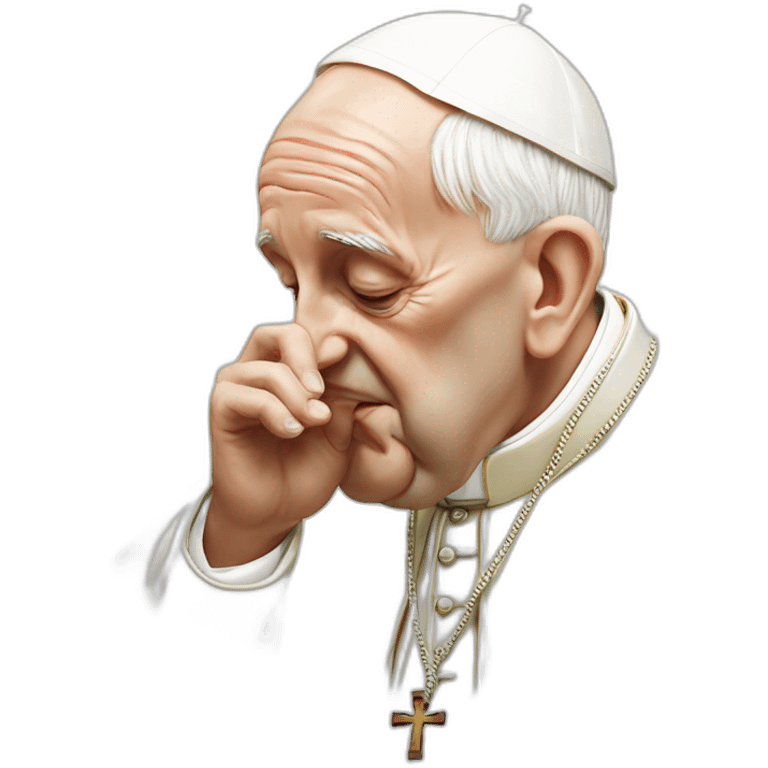 the pope innocently snorting lines emoji