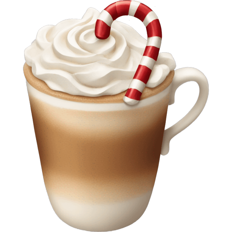 Candy cane latte emoji