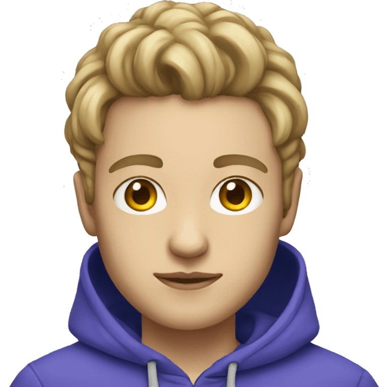 Bright hoodie white skin emoji