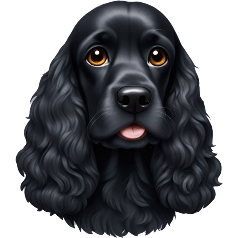 Black cocker spaniel emoji