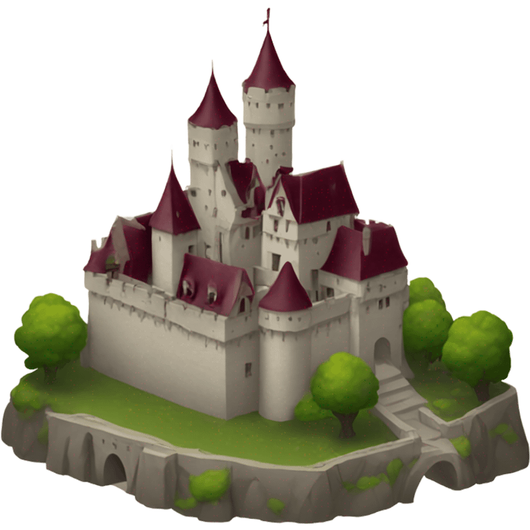 burgundy vampire castle emoji