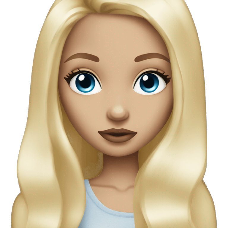 Blond bratz blue eyes white skin emoji