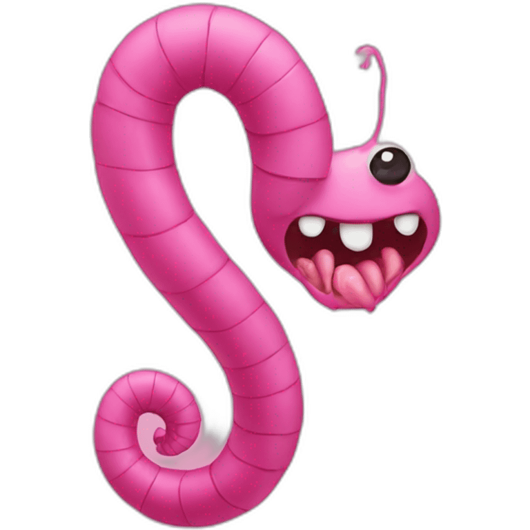 pink-worm emoji