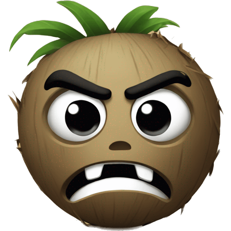 angry coconut emoji