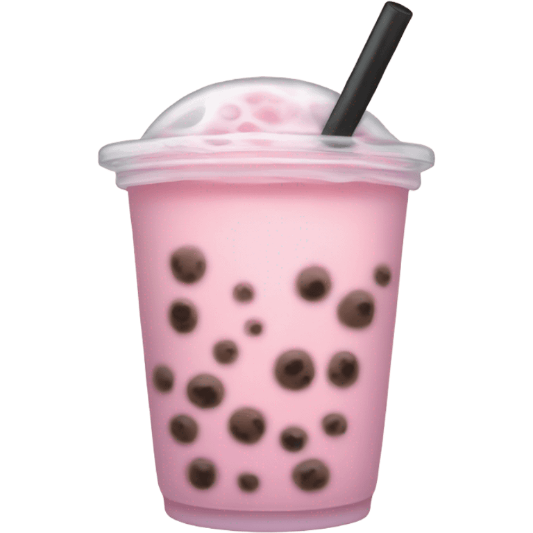 Light Pink boba tea realistic  emoji