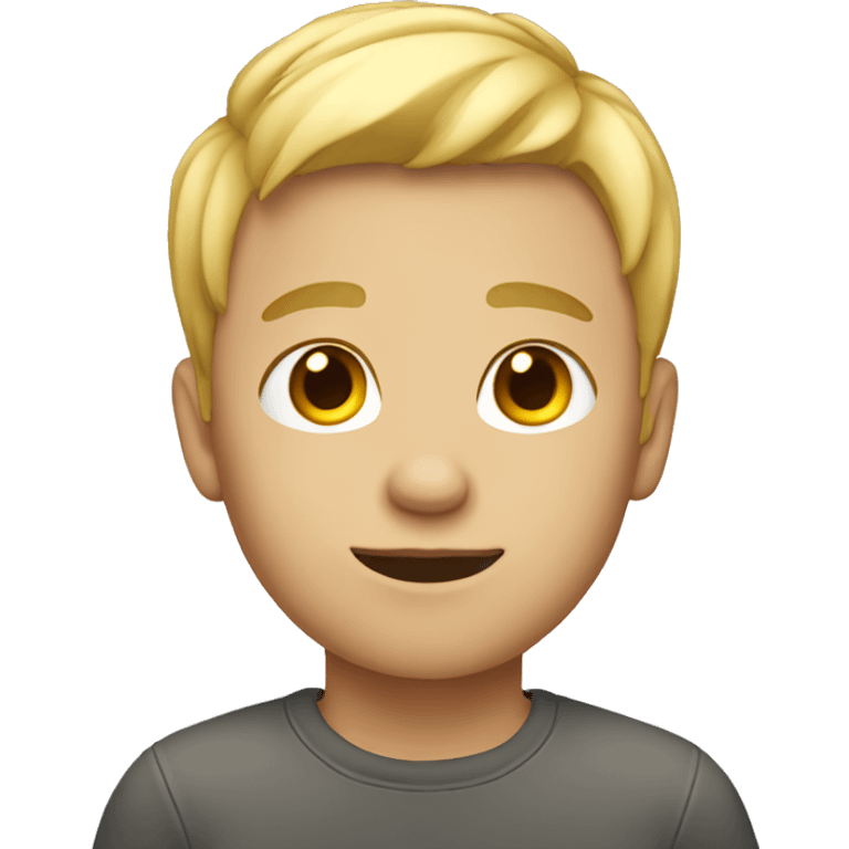 A boy with blonde hair  emoji