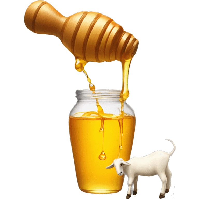 pouring honey on goat emoji