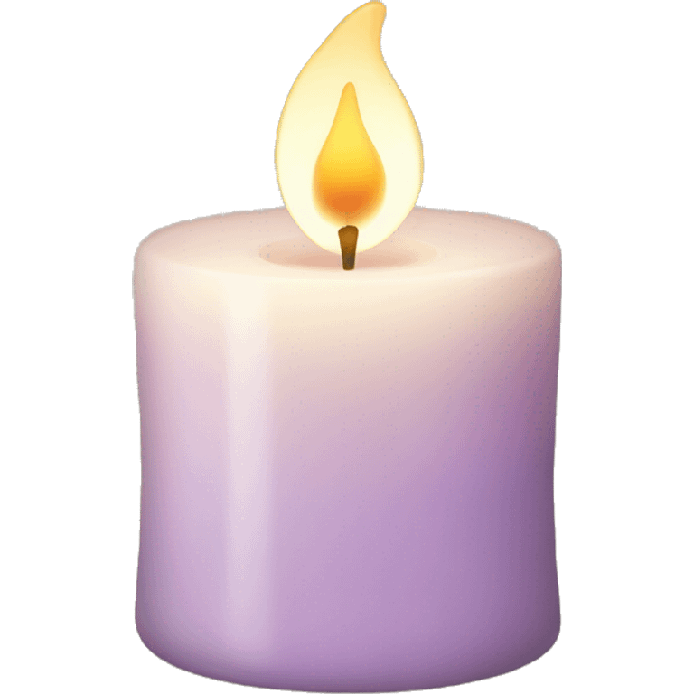 Candle in a powder-colored glass emoji