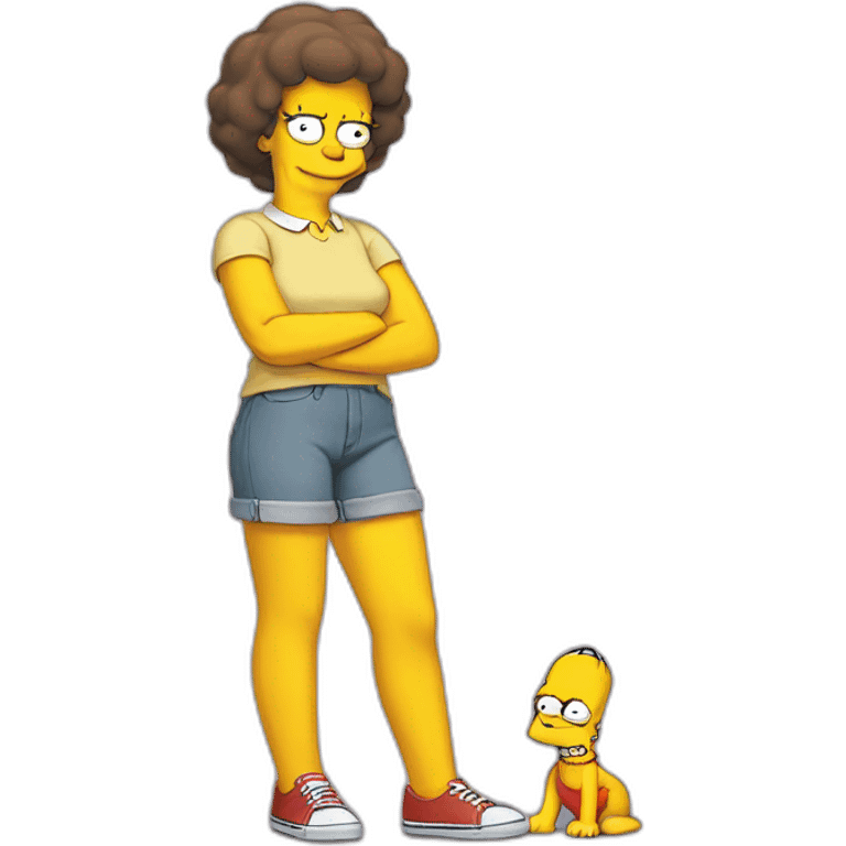 Lisa Simpsons standing with legs emoji