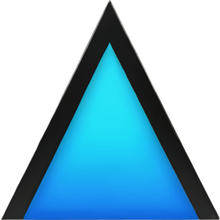 Upside-down blue triangle emoji