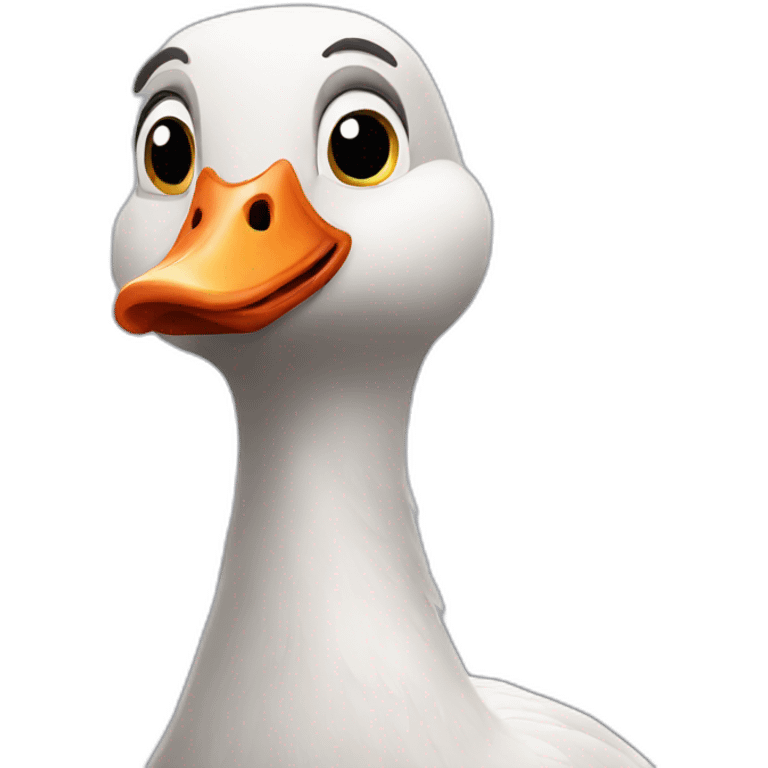 very frustrated goose emoji