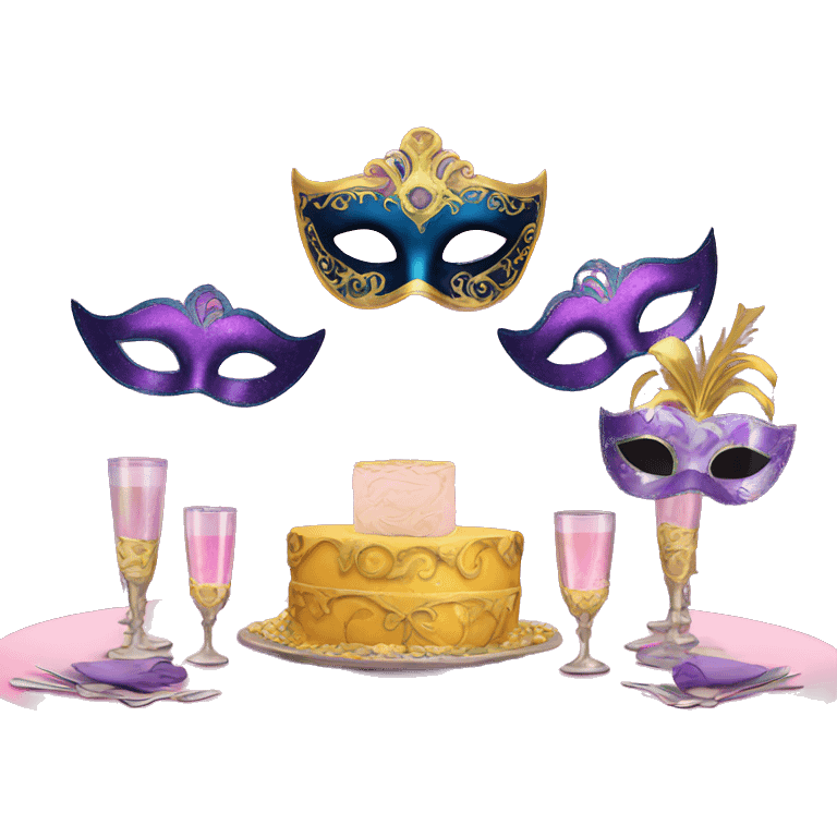 masquerade party table  emoji