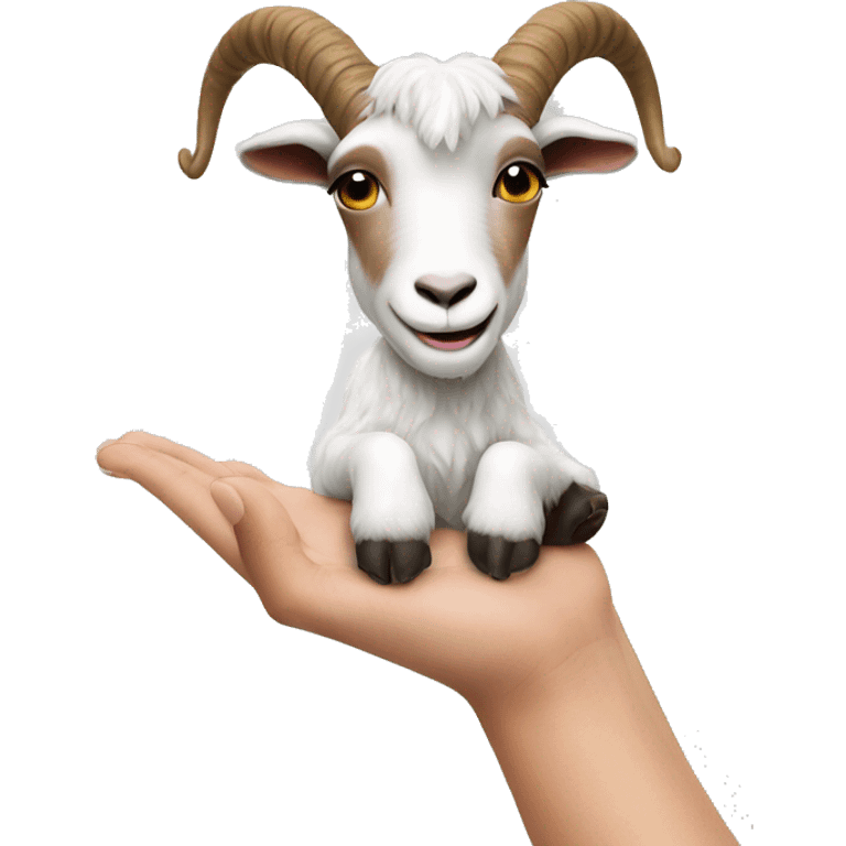 goat on hand
 emoji