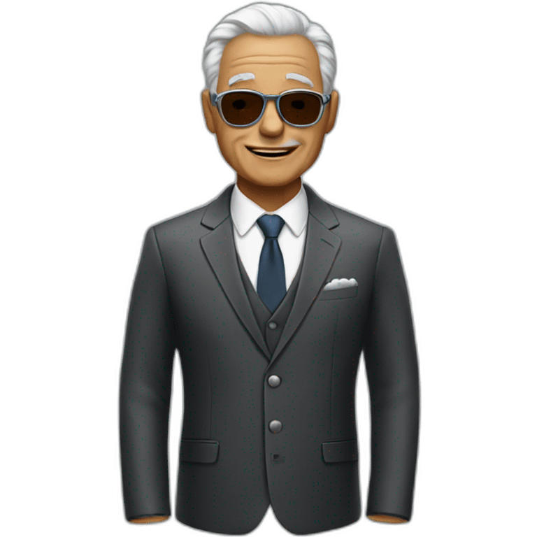 grandfather cool suit emoji