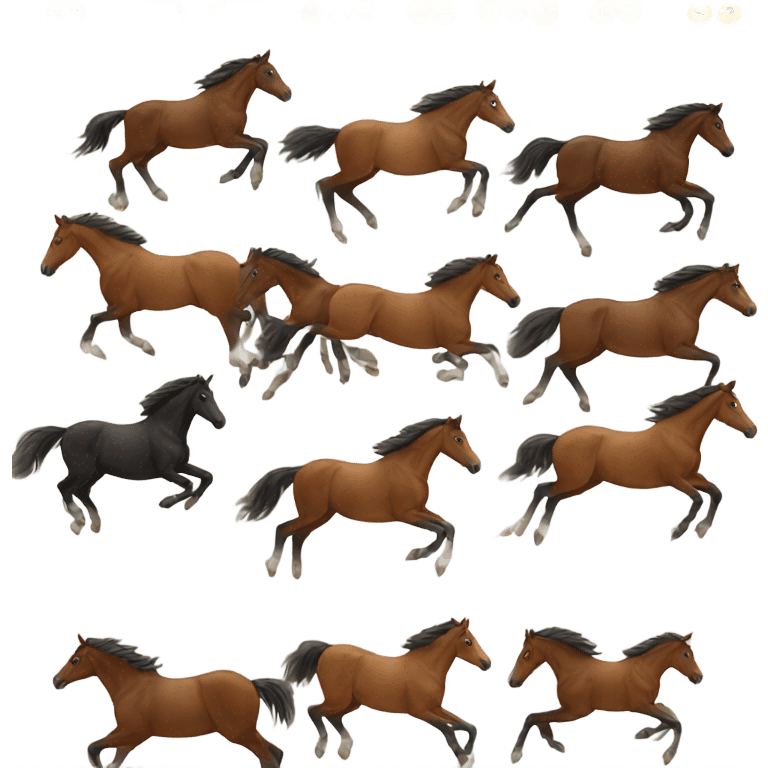 Horses jumping  emoji