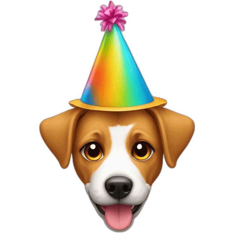 party hat dog emoji