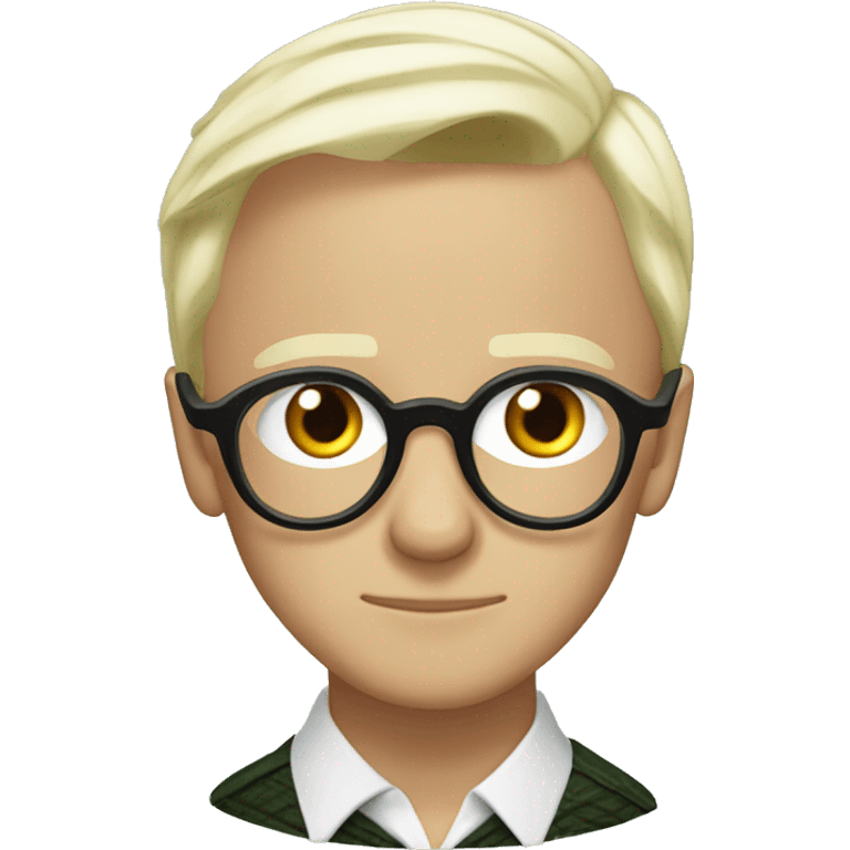 Draco Malfoy with glasses emoji