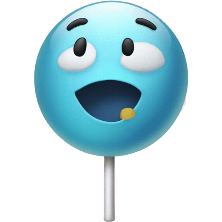 a lollipop, spherical and transparent, just the object itself emoji