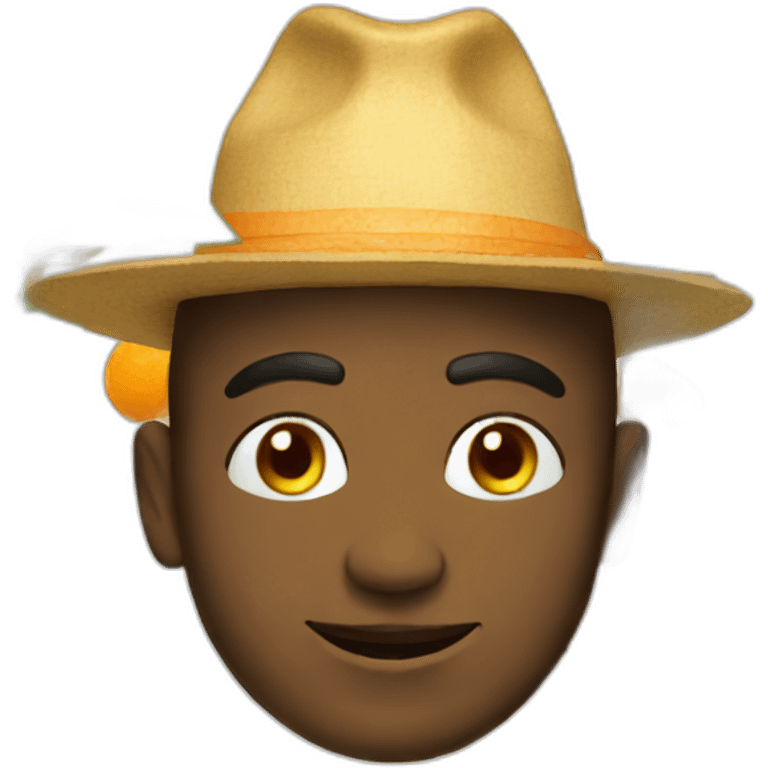 orange fruit man emoji