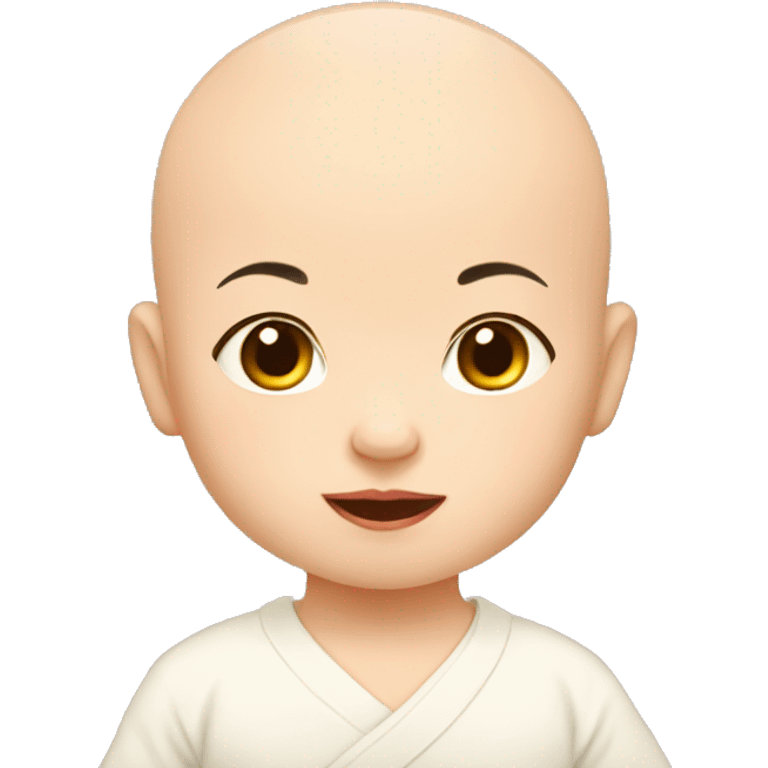 Bald Chinese baby  emoji