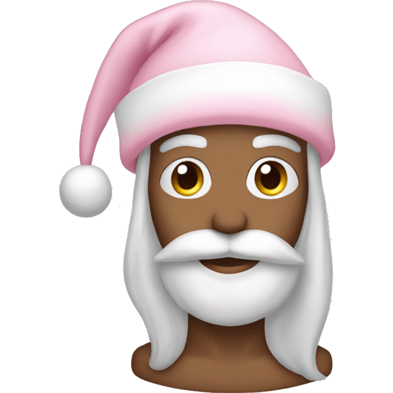 Light pink aesthetic santa hat emoji