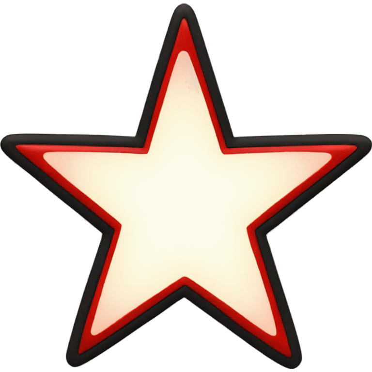 red star with black outline emoji