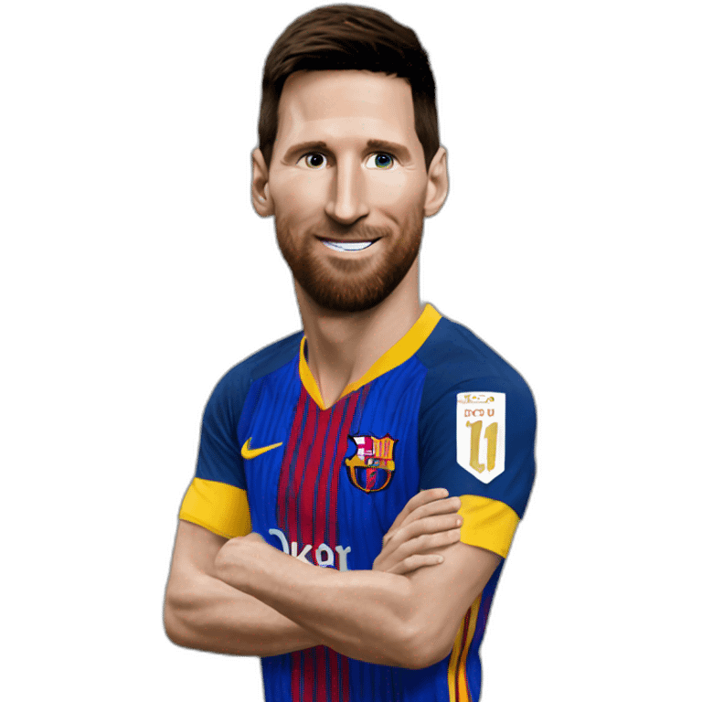 Messi qui tient Ronaldo en laisse emoji