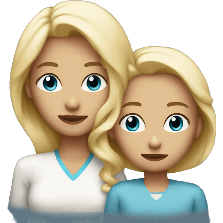 mother and son blonde blue eyes emoji