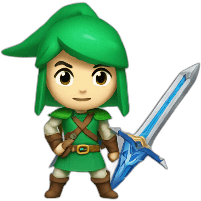 link with two master sword emoji