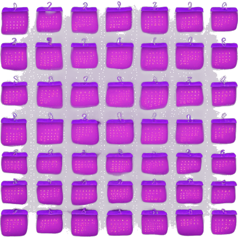 Purple neon calendar emoji