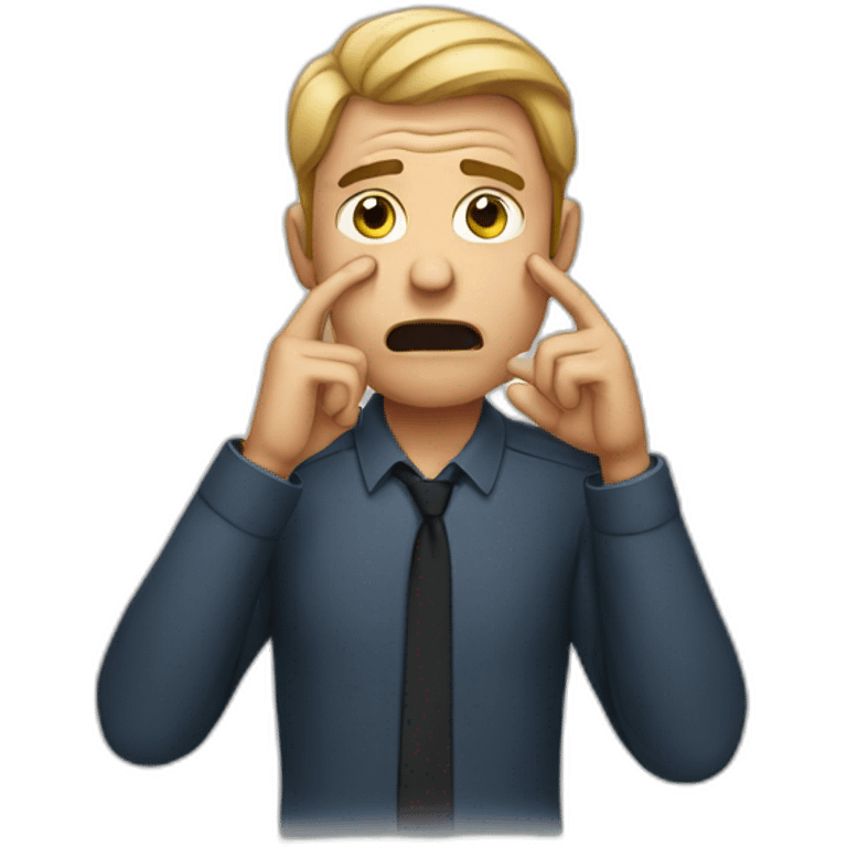  Man with his hand on his face disappointed emoji