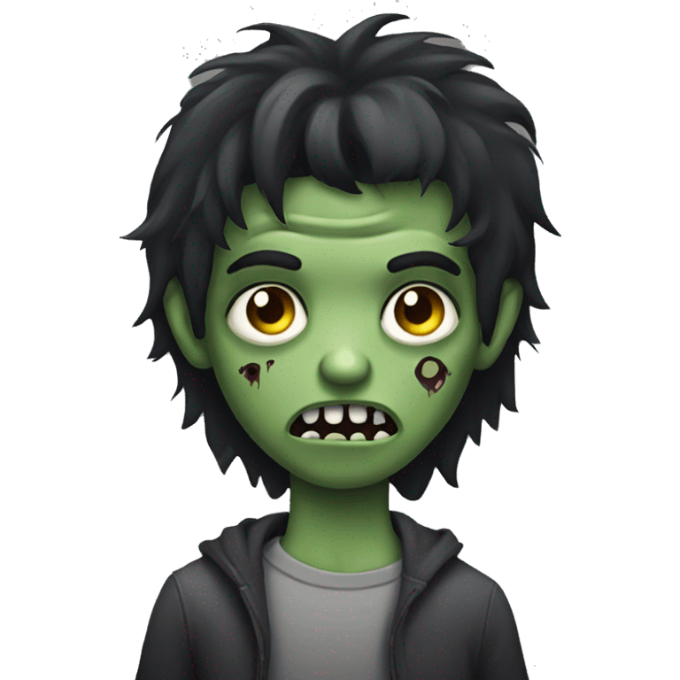 boy zombie with dark hair emoji