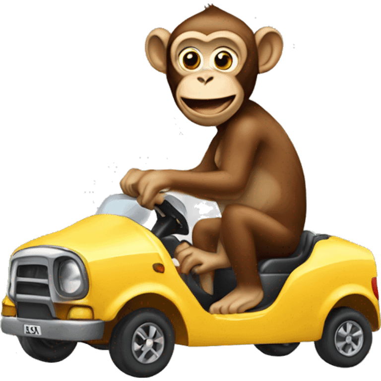 Monkey driving emoji