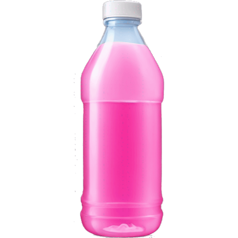 plastic bottle with crystaline pink liquid emoji