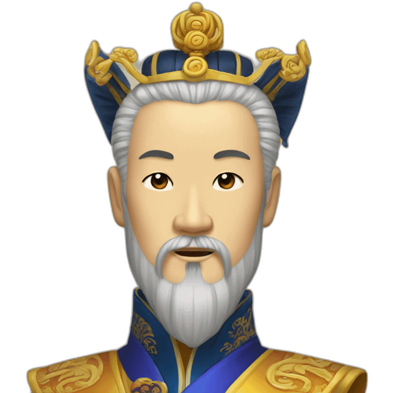 bearded Chinese emperor emoji