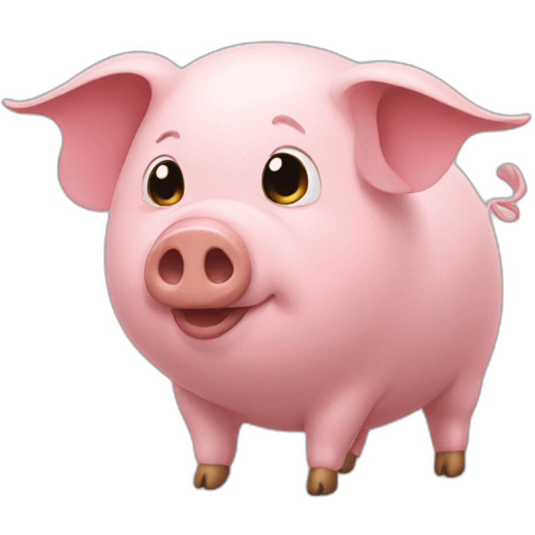 winged rounded pig emoji