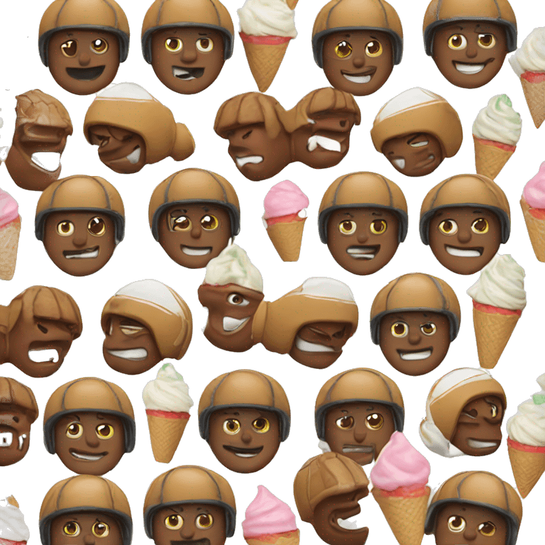 Football player with ice cream emoji