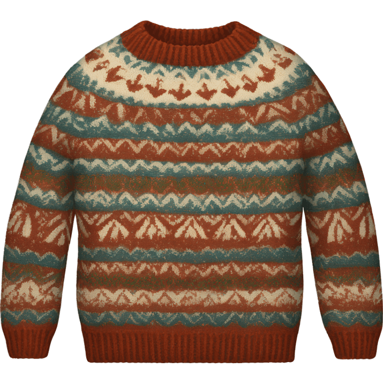 Fair Isle sweater emoji