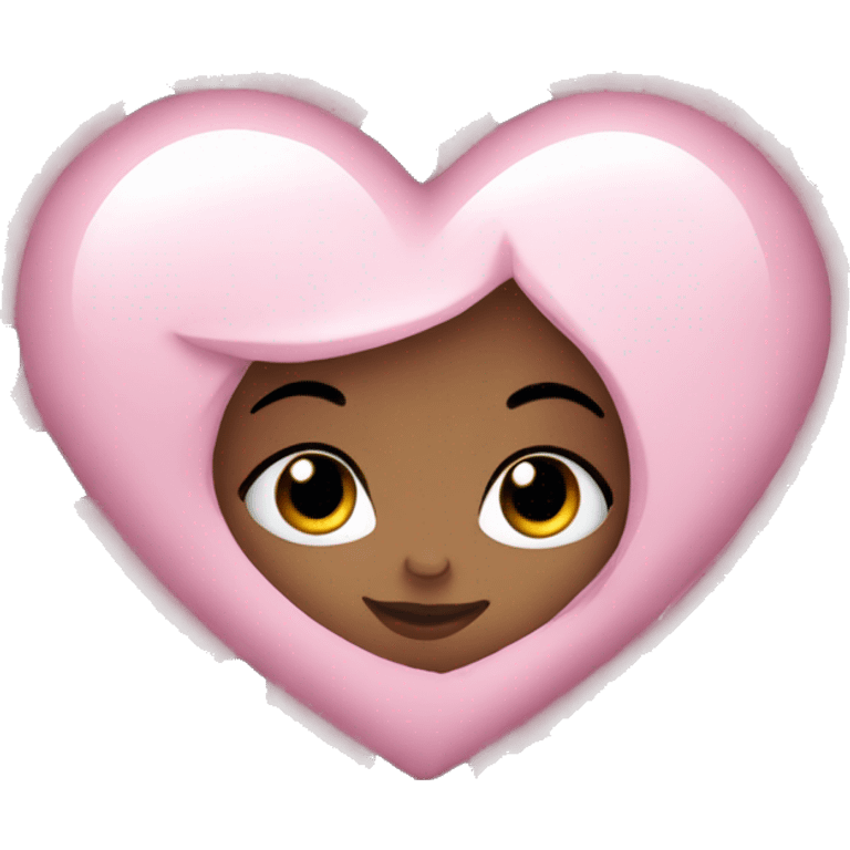 baby pink heart black  emoji