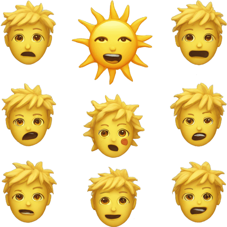 uncanny valley sun face emoji